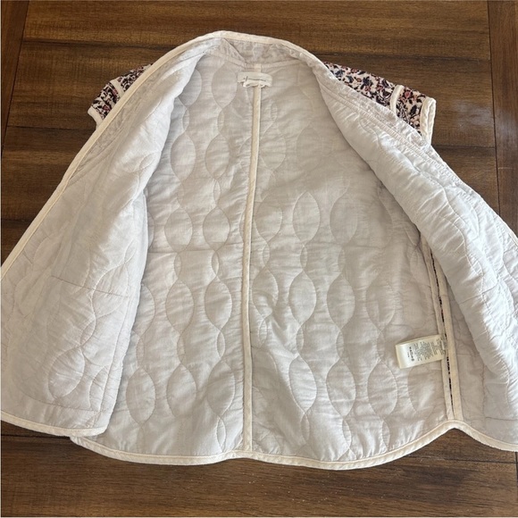 Anthropologie Quilted Vest Size Small/Medium Floral Print Pockets Open **Read** - Picture 12 of 14